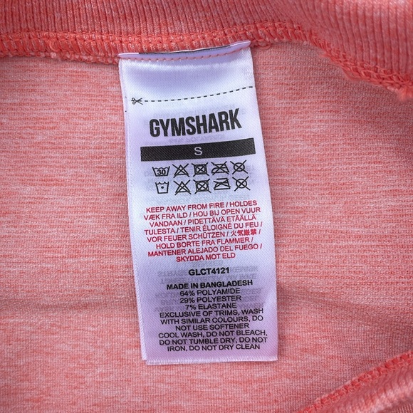 Gymshark Adapt Ombre Seamless Long Sleeve Crop Top Womens Size S Pink Orange. - Picture 4 of 7